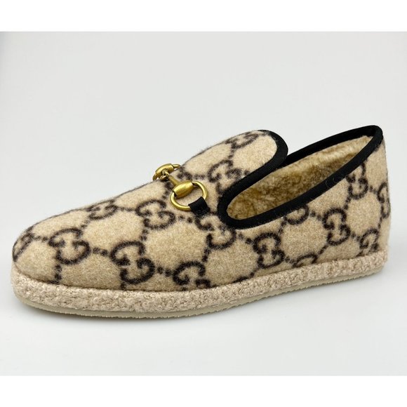 Gucci Other - NIB Authentic Gucci Men's wool loafers in beige size 7.5